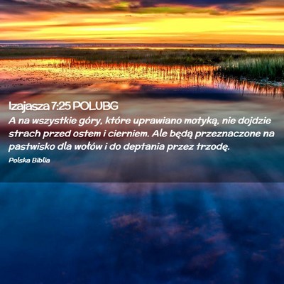 Picture 02 - Izajasza 7:25 POLUBG - A na wszystkie góry, które uprawiano motyką, - Bible Verse Picture