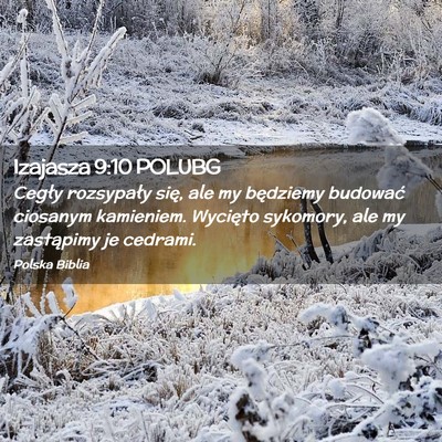 Picture 02 - Izajasza 9:10 POLUBG - Cegły rozsypały się, ale my będziemy budować - Bible Verse Picture