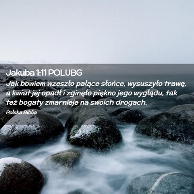 Picture 02 - Jakuba 1:11 POLUBG - Jak bowiem wzeszło palące słońce, wysuszyło - Bible Verse Picture