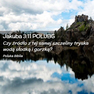 Picture 02 - Jakuba 3:11 POLUBG - Czy źródło z tej samej szczeliny tryska wodą - Bible Verse Picture