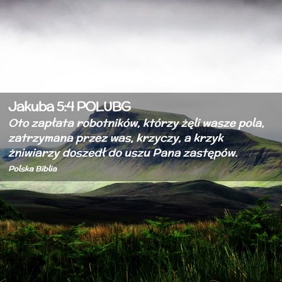 Picture 02 - Jakuba 5:4 POLUBG - Oto zapłata robotników, którzy żęli wasze - Bible Verse Picture