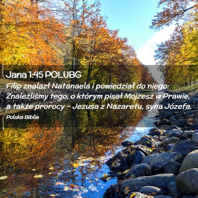 Picture 02 - Jana 1:45 POLUBG - Filip znalazł Natanaela i powiedział do niego: - Bible Verse Picture