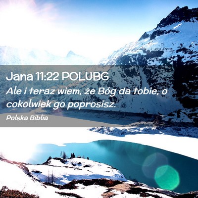 Picture 02 - Jana 11:22 POLUBG - Ale i teraz wiem, że Bóg da tobie, o cokolwiek - Bible Verse Picture