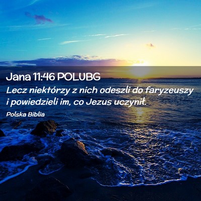 Picture 02 - Jana 11:46 POLUBG - Lecz niektórzy z nich odeszli do faryzeuszy i - Bible Verse Picture