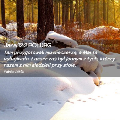 Picture 02 - Jana 12:2 POLUBG - Tam przygotowali mu wieczerzę, a Marta - Bible Verse Picture