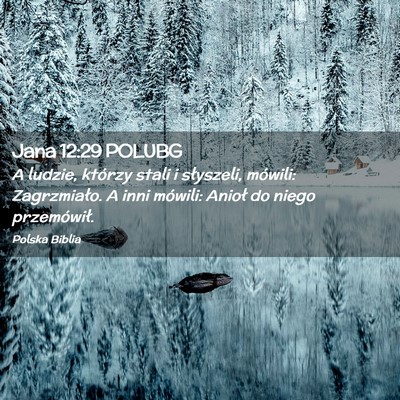 Picture 02 - Jana 12:29 POLUBG - A ludzie, którzy stali i słyszeli, mówili: - Bible Verse Picture