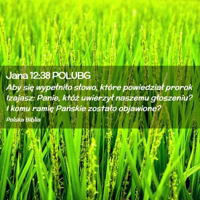 Picture 02 - Jana 12:38 POLUBG - Aby się wypełniło słowo, które powiedział - Bible Verse Picture