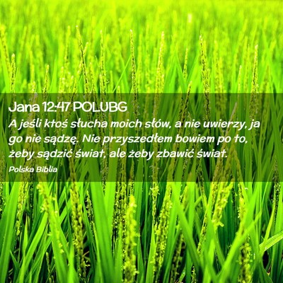 Picture 02 - Jana 12:47 POLUBG - A jeśli ktoś słucha moich słów, a nie - Bible Verse Picture