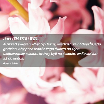 Picture 02 - Jana 13:1 POLUBG - A przed świętem Paschy Jezus, wiedząc, że - Bible Verse Picture