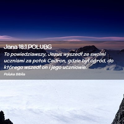Picture 02 - Jana 18:1 POLUBG - To powiedziawszy, Jezus wyszedł ze swoimi - Bible Verse Picture