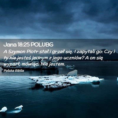 Picture 02 - Jana 18:25 POLUBG - A Szymon Piotr stał i grzał się. I zapytali - Bible Verse Picture