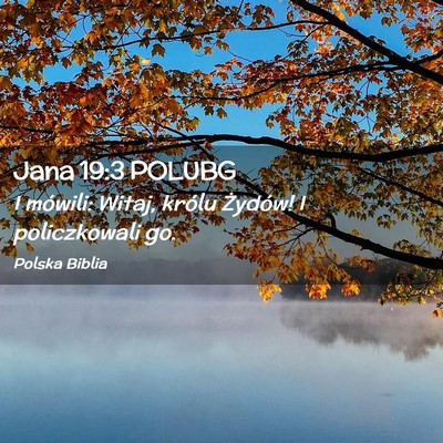 Picture 02 - Jana 19:3 POLUBG - I mówili: Witaj, królu Żydów! I policzkowali - Bible Verse Picture