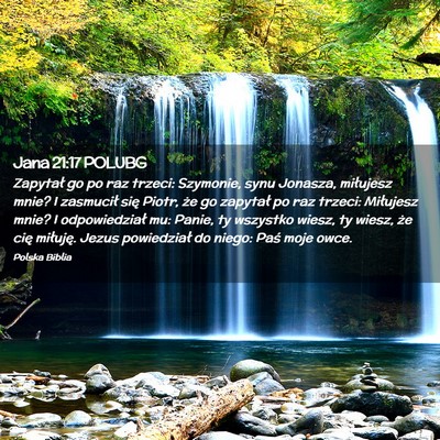 Picture 02 - Jana 21:17 POLUBG - Zapytał go po raz trzeci: Szymonie, synu - Bible Verse Picture