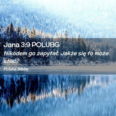 Picture 02 - Jana 3:9 POLUBG - Nikodem go zapytał: Jakże się to może - Bible Verse Picture