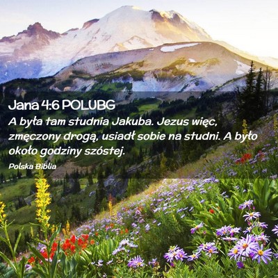 Picture 02 - Jana 4:6 POLUBG - A była tam studnia Jakuba. Jezus więc, - Bible Verse Picture