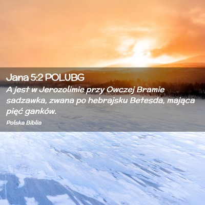 Picture 02 - Jana 5:2 POLUBG - A jest w Jerozolimie przy Owczej Bramie sadzawka, - Bible Verse Picture