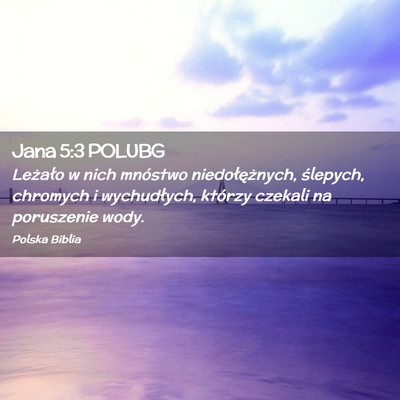 Picture 02 - Jana 5:3 POLUBG - Leżało w nich mnóstwo niedołężnych, - Bible Verse Picture