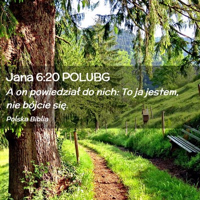 Picture 02 - Jana 6:20 POLUBG - A on powiedział do nich: To ja jestem, nie - Bible Verse Picture
