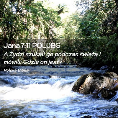 Picture 02 - Jana 7:11 POLUBG - A Żydzi szukali go podczas święta i mówili: - Bible Verse Picture