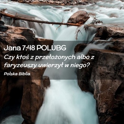 Picture 02 - Jana 7:48 POLUBG - Czy ktoś z przełożonych albo z faryzeuszy - Bible Verse Picture