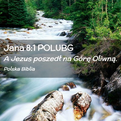 Picture 02 - Jana 8:1 POLUBG - A Jezus poszedł na Górę - Bible Verse Picture