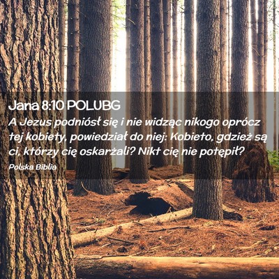 Picture 02 - Jana 8:10 POLUBG - A Jezus podniósł się i nie widząc nikogo - Bible Verse Picture