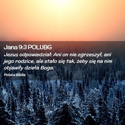 Picture 02 - Jana 9:3 POLUBG - Jezus odpowiedział: Ani on nie zgrzeszył, ani - Bible Verse Picture