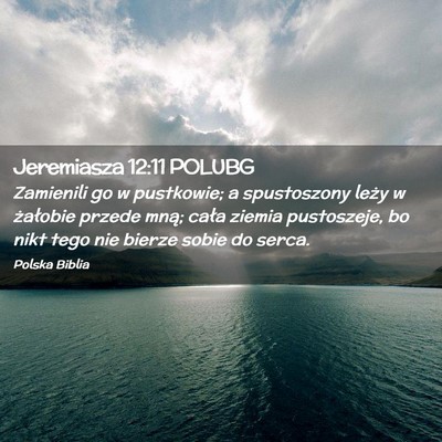 Picture 02 - Jeremiasza 12:11 POLUBG - Zamienili go w pustkowie; a spustoszony leży w - Bible Verse Picture