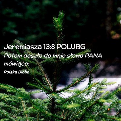 Picture 02 - Jeremiasza 13:8 POLUBG - Potem doszło do mnie słowo PANA - Bible Verse Picture