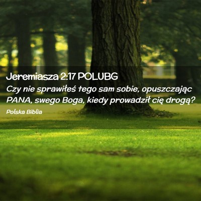 Picture 02 - Jeremiasza 2:17 POLUBG - Czy nie sprawiłeś tego sam sobie, opuszczając - Bible Verse Picture