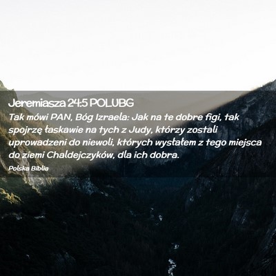 Picture 02 - Jeremiasza 24:5 POLUBG - Tak mówi PAN, Bóg Izraela: Jak na te dobre - Bible Verse Picture