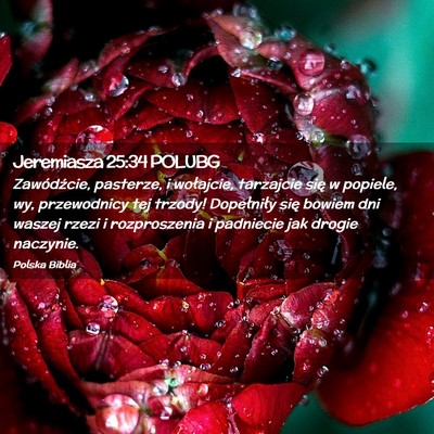 Picture 02 - Jeremiasza 25:34 POLUBG - Zawódźcie, pasterze, i wołajcie, tarzajcie - Bible Verse Picture