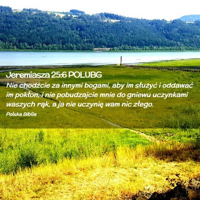 Picture 02 - Jeremiasza 25:6 POLUBG - Nie chodźcie za innymi bogami, aby im służyć - Bible Verse Picture