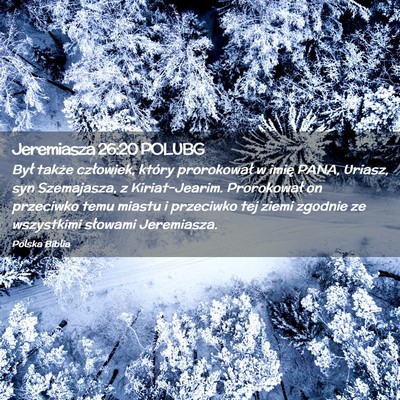 Picture 02 - Jeremiasza 26:20 POLUBG - Był także człowiek, który prorokował w imię - Bible Verse Picture