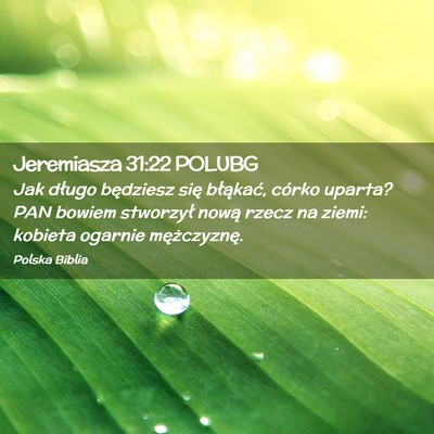 Picture 02 - Jeremiasza 31:22 POLUBG - Jak długo będziesz się błąkać, córko - Bible Verse Picture
