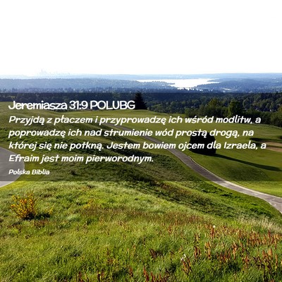 Picture 02 - Jeremiasza 31:9 POLUBG - Przyjdą z płaczem i przyprowadzę ich wśród - Bible Verse Picture