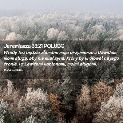 Picture 02 - Jeremiasza 33:21 POLUBG - Wtedy też będzie złamane moje przymierze z - Bible Verse Picture
