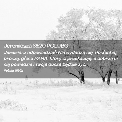 Picture 02 - Jeremiasza 38:20 POLUBG - Jeremiasz odpowiedział: Nie wydadzą cię. - Bible Verse Picture