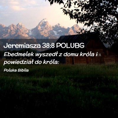 Picture 02 - Jeremiasza 38:8 POLUBG - Ebedmelek wyszedł z domu króla i powiedział do - Bible Verse Picture