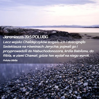Picture 02 - Jeremiasza 39:5 POLUBG - Lecz wojsko Chaldejczyków ścigało ich i - Bible Verse Picture