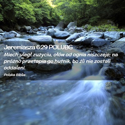 Picture 02 - Jeremiasza 6:29 POLUBG - Miech uległ zużyciu, ołów od ognia niszczeje; - Bible Verse Picture