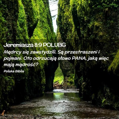 Picture 02 - Jeremiasza 8:9 POLUBG - Mędrcy się zawstydzili. Są przestraszeni i - Bible Verse Picture