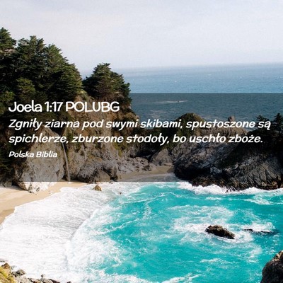 Picture 02 - Joela 1:17 POLUBG - Zgniły ziarna pod swymi skibami, spustoszone są - Bible Verse Picture