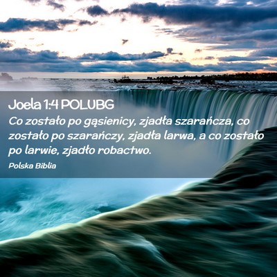 Picture 02 - Joela 1:4 POLUBG - Co zostało po gąsienicy, zjadła szarańcza, co - Bible Verse Picture