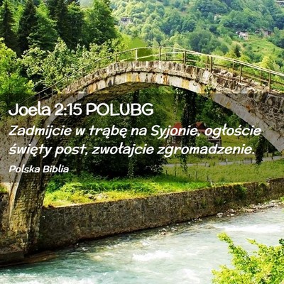 Picture 02 - Joela 2:15 POLUBG - Zadmijcie w trąbę na Syjonie, ogłoście - Bible Verse Picture