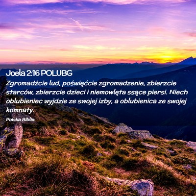Picture 02 - Joela 2:16 POLUBG - Zgromadźcie lud, poświęćcie zgromadzenie, - Bible Verse Picture