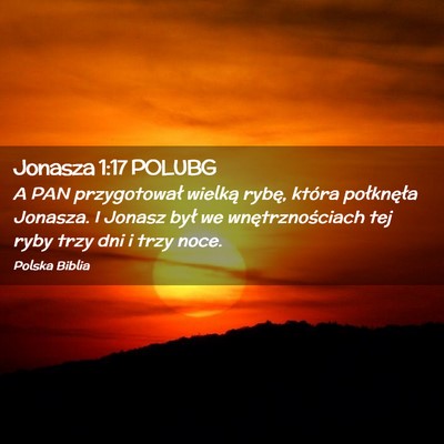Picture 02 - Jonasza 1:17 POLUBG - A PAN przygotował wielką rybę, która - Bible Verse Picture