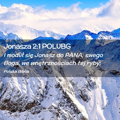 Picture 02 - Jonasza 2:1 POLUBG - I modlił się Jonasz do PANA, swego Boga, we - Bible Verse Picture