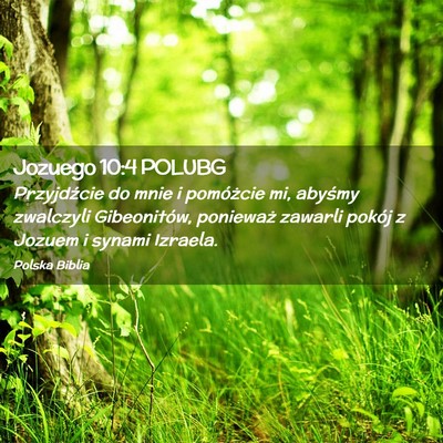 Picture 02 - Jozuego 10:4 POLUBG - Przyjdźcie do mnie i pomóżcie mi, abyśmy - Bible Verse Picture