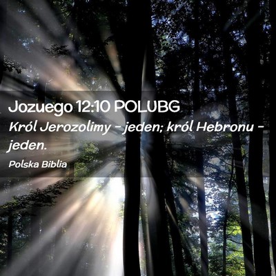 Picture 02 - Jozuego 12:10 POLUBG - Król Jerozolimy – jeden; król Hebronu – - Bible Verse Picture